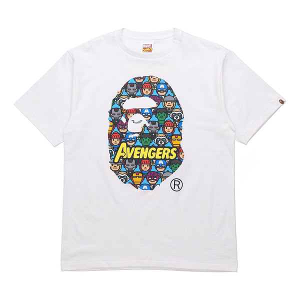 

Футболка x marvel avengers ape head t-shirt 'white' A Bathing Ape, белый