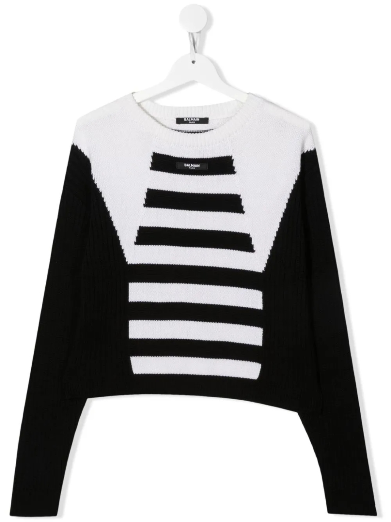 

Джемпер с геометричным принтом Balmain Kids, белый