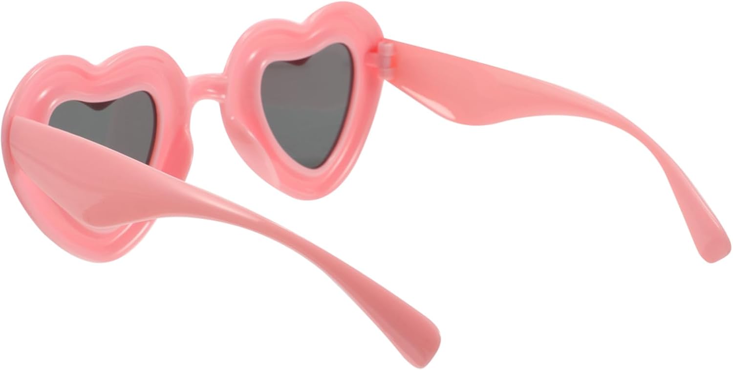 

Солнцезащитные очки VALICLUD в форме сердца для женщин, яркие цвета, идеально подходят для пляжных вечеринок, для взрослых, мальчиков и девочек, Pink eyeglasses for women -Every detail is carefully crafted