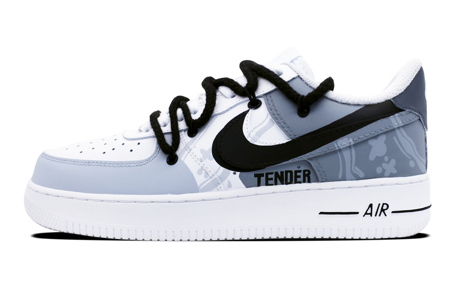 

Мужские кроссовки для скейтбординга Nike Air Force 1 Low, черный, белый и серый