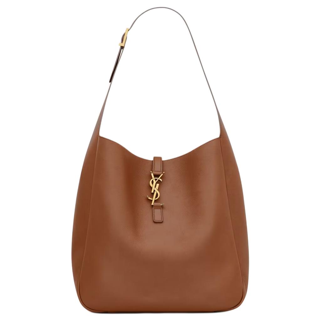 

SAINT LAURENT Сумка через плечо Le 5 A 7 из телячьей кожи, большая, женская, коричневая