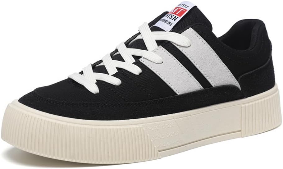 

Мужские стильные кроссовки на платформе, ретро-низкие кеды Tazimall, белый