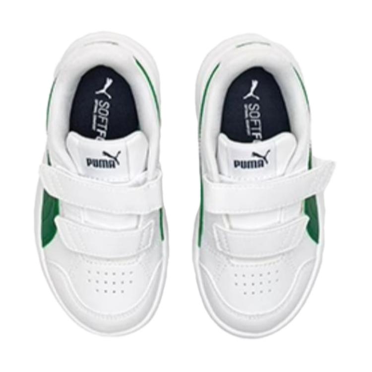 Детские скейтерские кросовки PUMA с технологией EVOLVE, износостойкие, низкие, бело-зеленые — фото 4