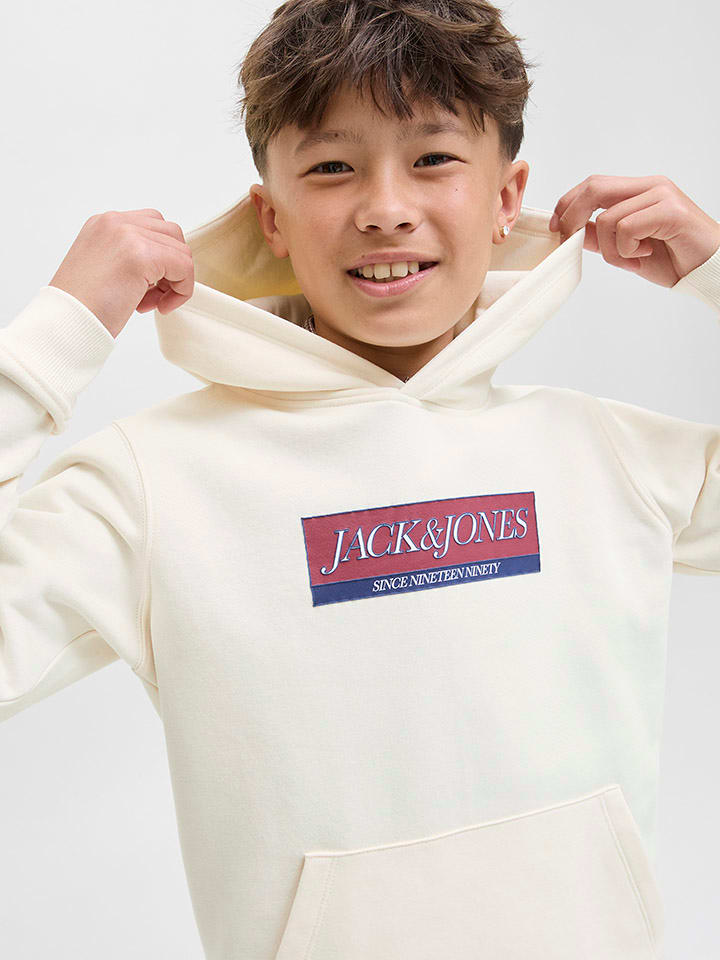 JACK & JONES Junior Худи "Inwood" кремового цвета — фото 4
