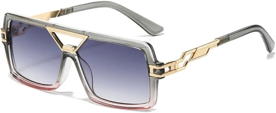 

Солнцезащитные очки UV400 с двойной перемычкой и градиентными линзами для женщин и мужчин, для бега и занятий спортом на открытом воздухе UYPTK, Gray Pink Gray