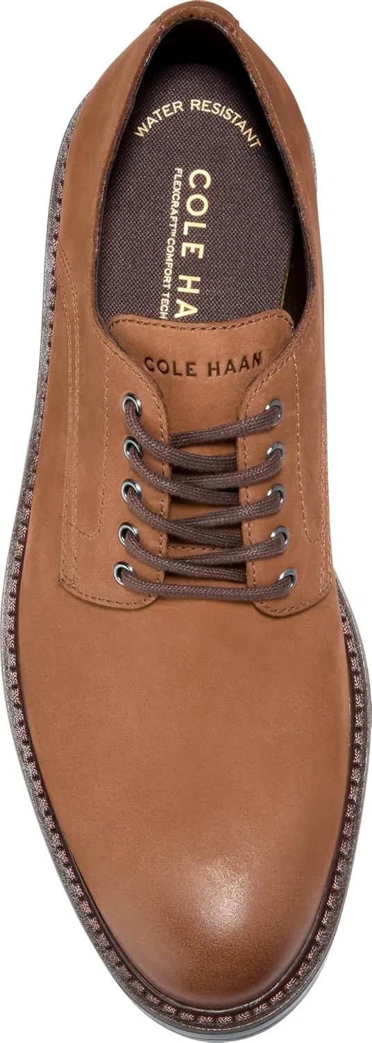 Мужские туфли Cole Haan - Chamberlin Grand Plain Toe Oxford, Brt Tan Nbk Blk Wr — фото 3