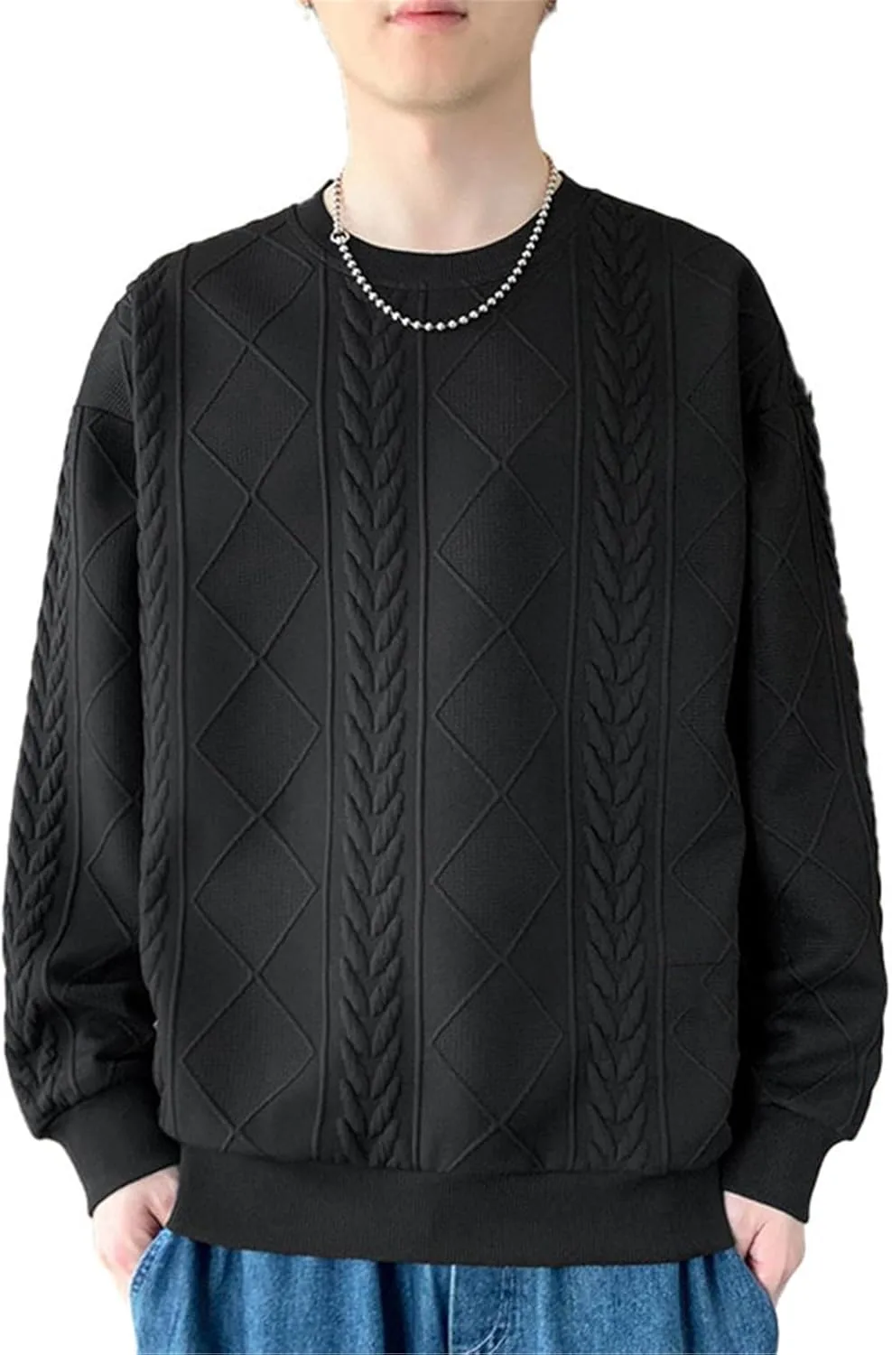 

Свитшот мужской зимний теплый с круглым вырезом Seiizaa