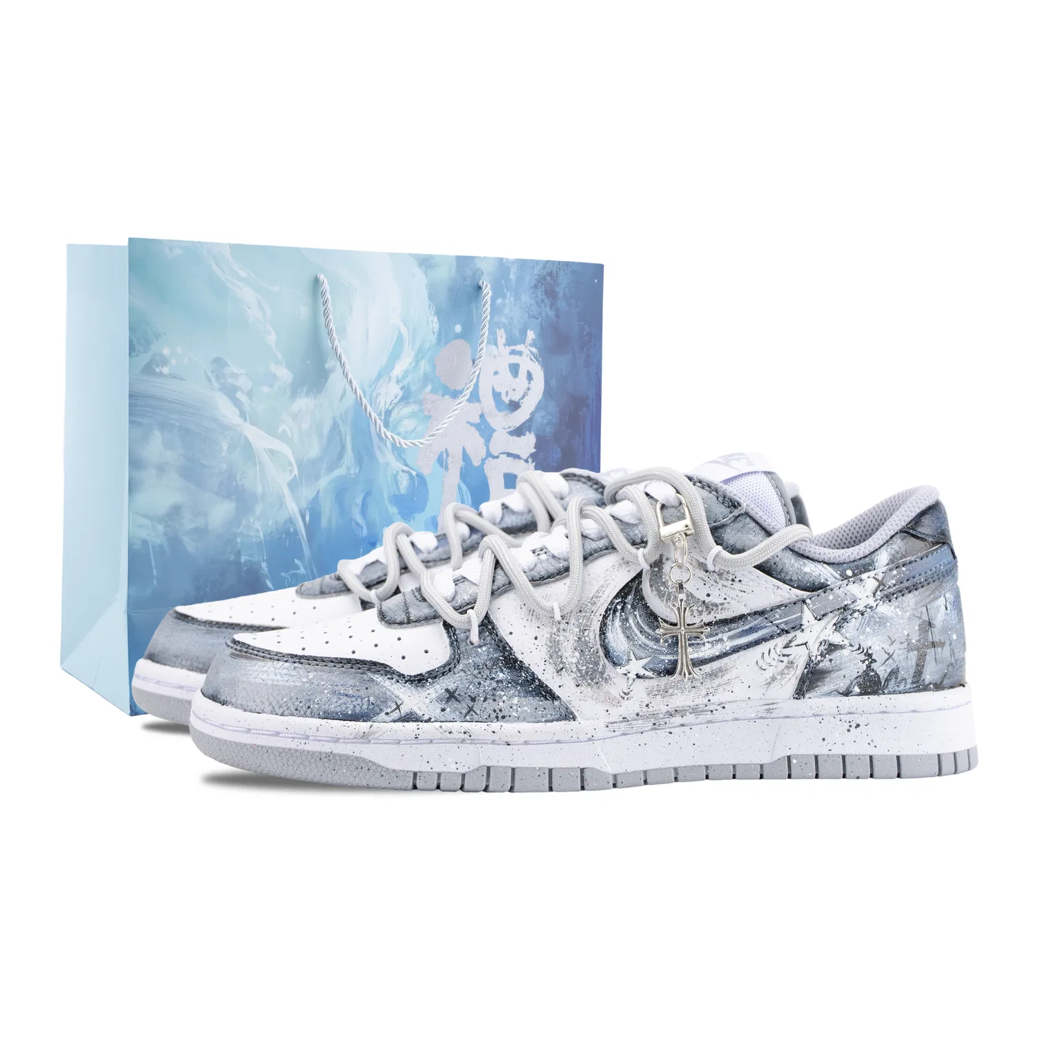 Кеды Nike Big Low серо-белые
