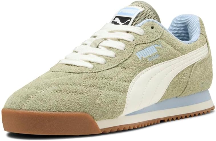 Мужские кроссовки PUMA Roma Anniversario из замши с шнуровкой - Зеленые — фото 2