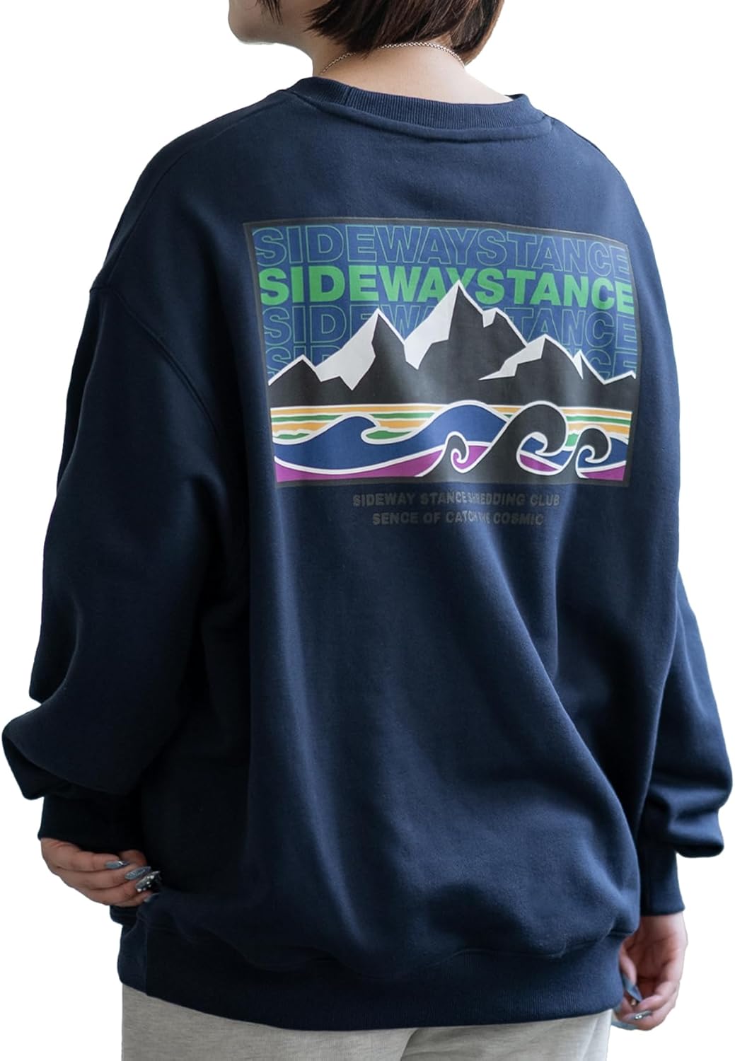 

Мужская толстовка IMPROVE 70365, толстовка SIDEWAYSTANCE с флисовой подкладкой и логотипом Mt. O. Box Improves, темно-синий