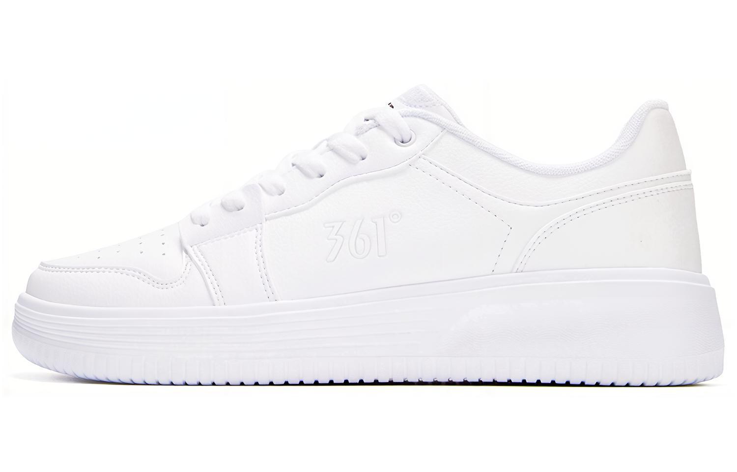 

361° Скользостойкие, износостойкие, дышащие низкие кроссовки для скейтбординга мужские white black