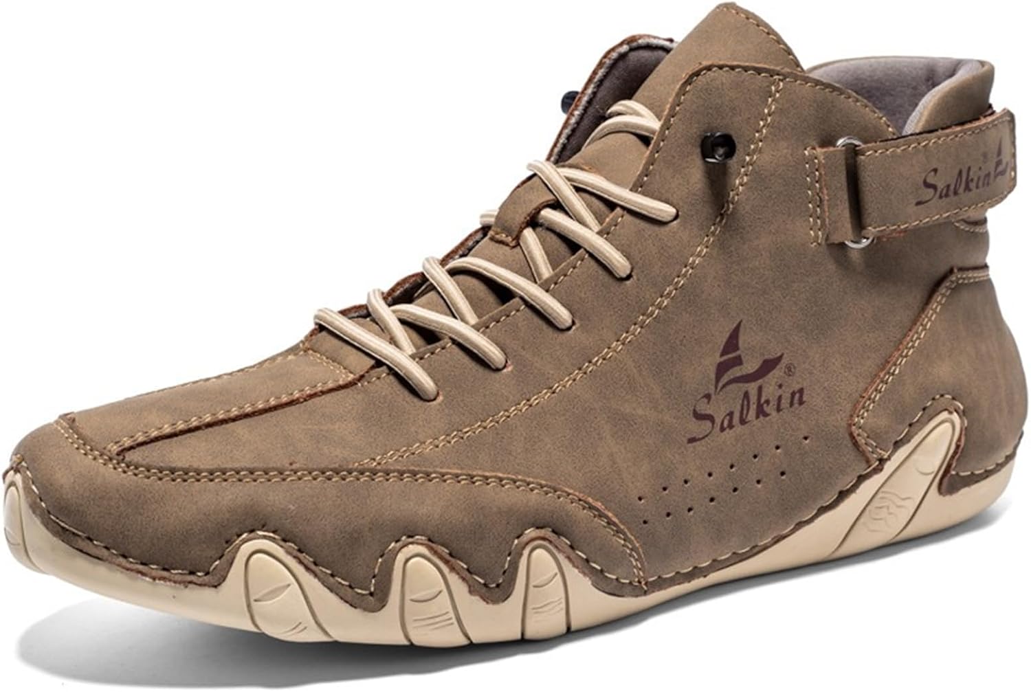 

Модные высокие кожаные кроссовки, легкие и водонепроницаемые, размеры 6-13 Abborora, хаки