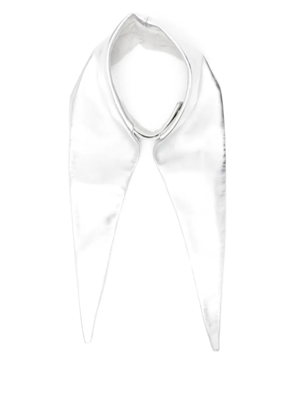 

Кожаный галстук с кольцом Mitiliane Couture, серебристый