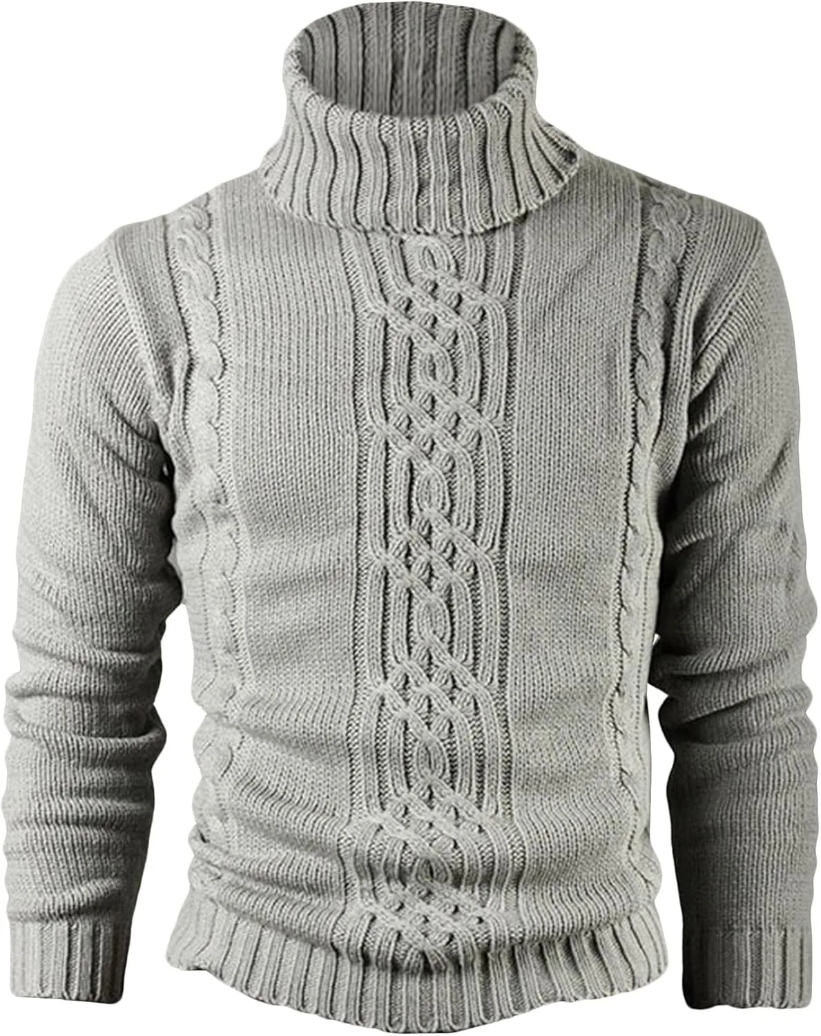 

Мужской свитер DGHM-JLMY с воротником-гольф, длинными рукавами, Slim Fit и фактурной вязкой