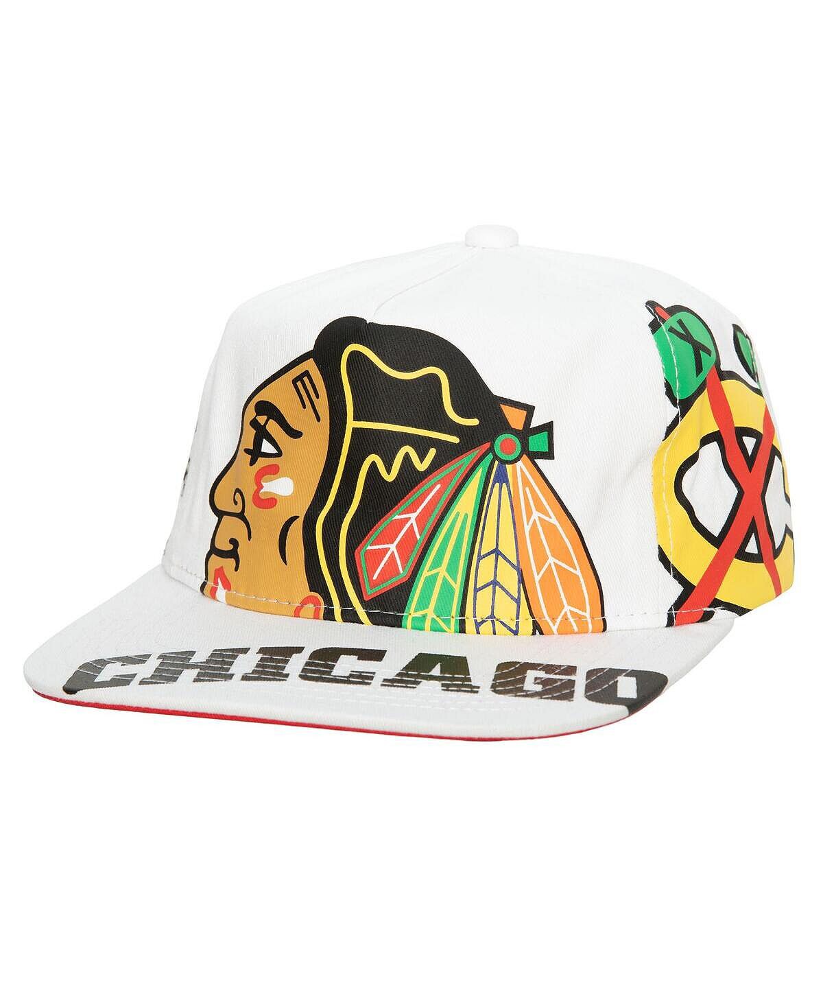 

Мужская белая кепка Chicago Blackhawks In Your Face Deadstock Snapback Mitchell & Ness