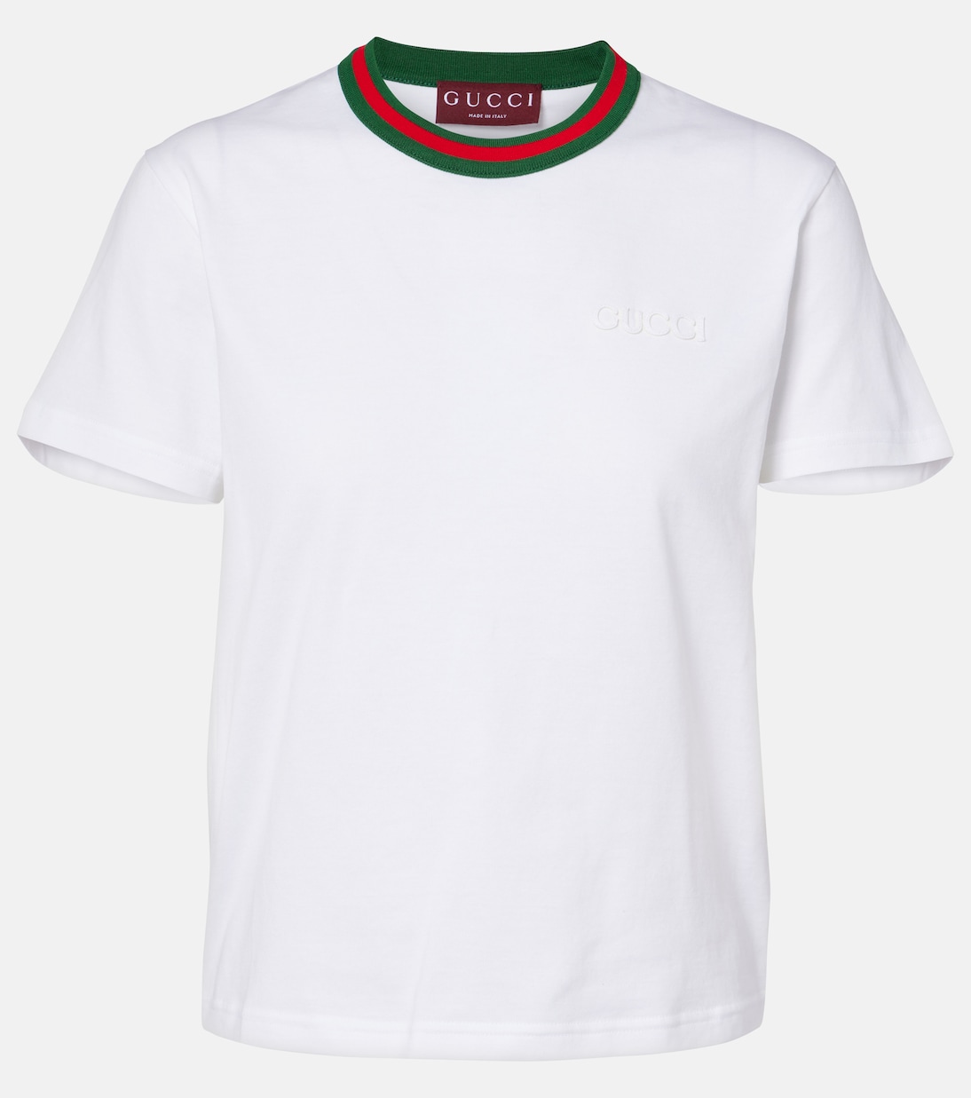 

Новая хлопковая футболка с принтом в стиле 70-х Gucci, White/Mix