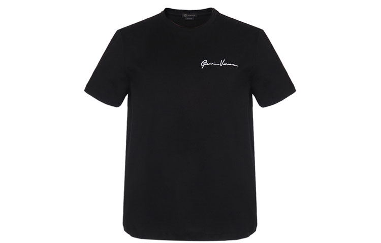 

VERSACE Футболка Gv Signature с вышивкой 'Black', Черный, VERSACE Футболка Gv Signature с вышивкой 'Black'