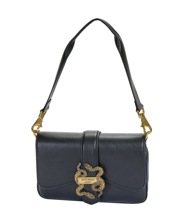 

Знаменитая сумка через плечо с принтом под змеиную кожу, черного цвета. Just Cavalli, черный