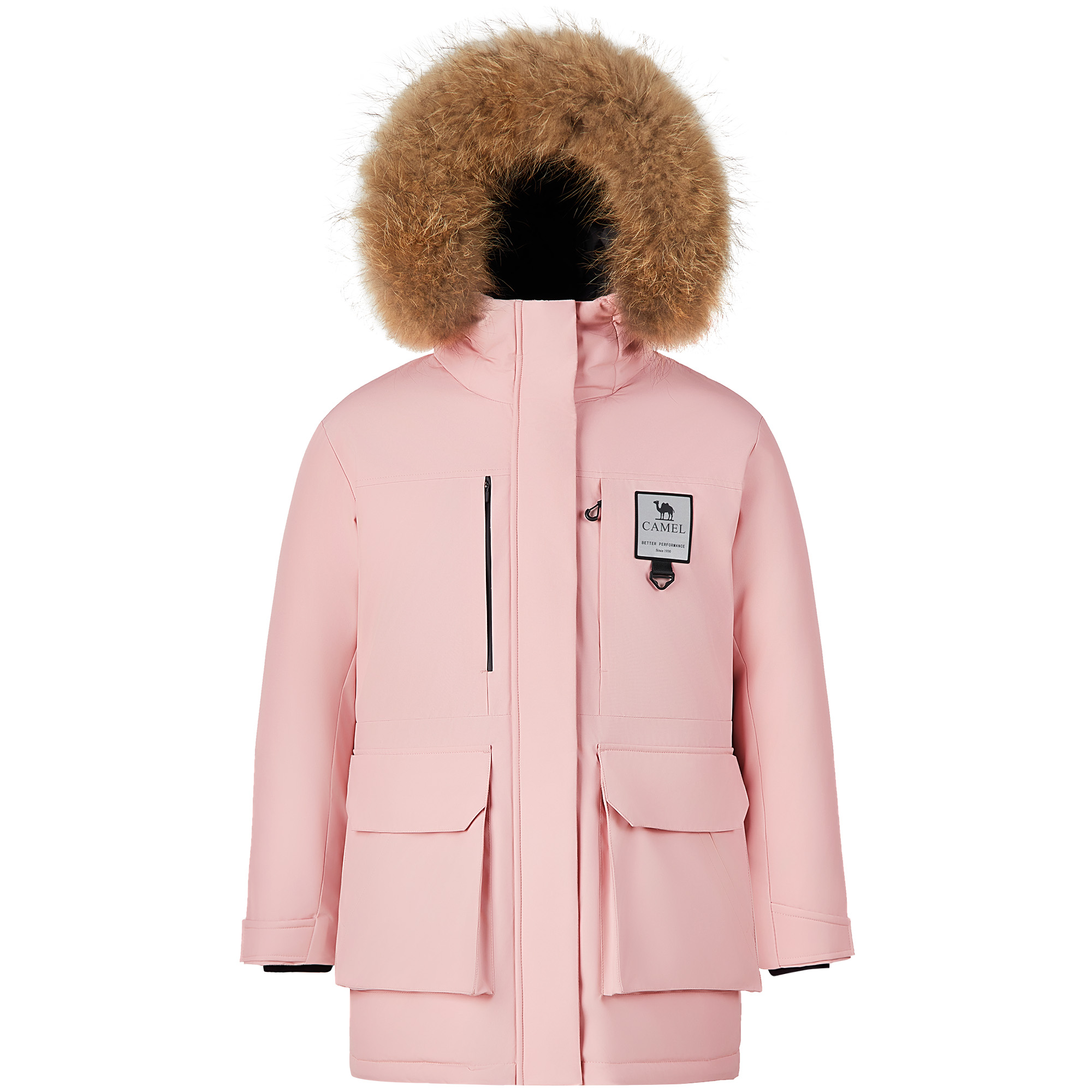 

Пуховик для экстремальных холодов женский CAMEL, cloud rock розовый