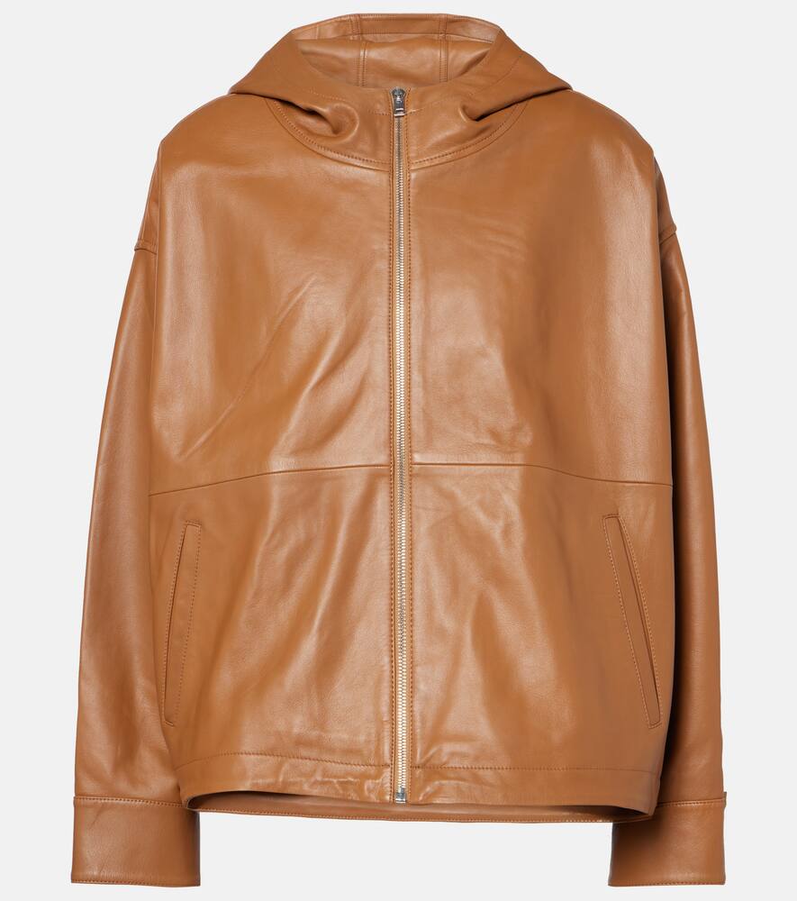 

Кожаная куртка с капюшоном Yves Salomon, Tawny