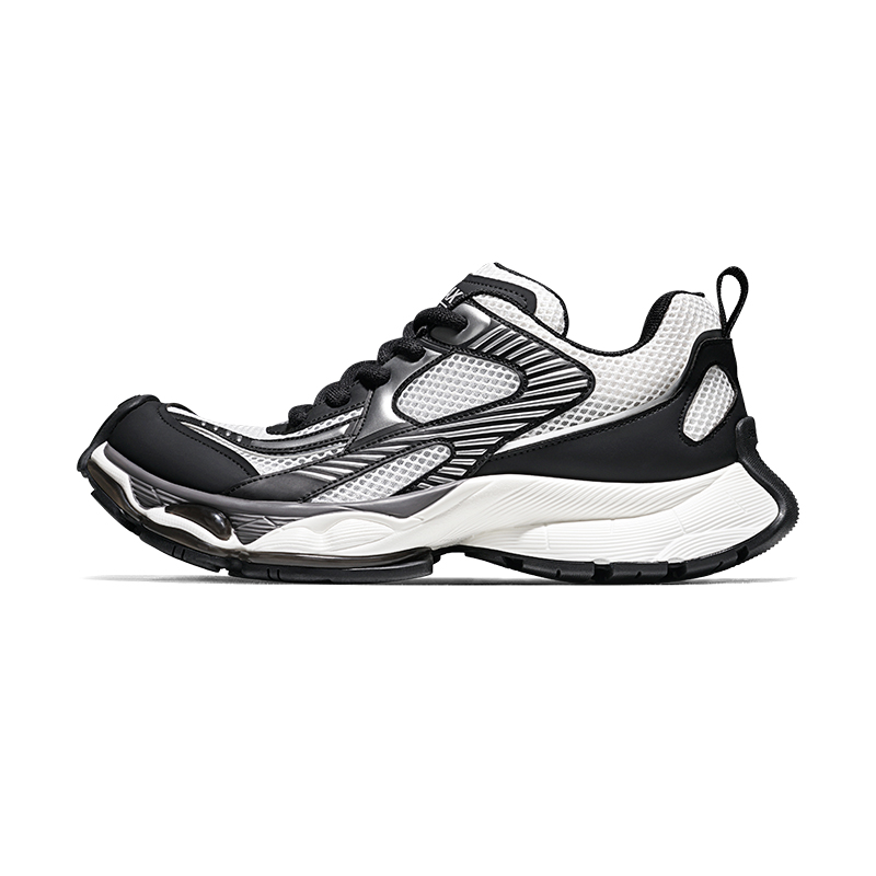 

SALAXI Скользоустойчивые массивные кроссовки унисекс низкие черно-белые, цвет Black White