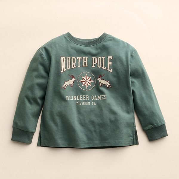 

Детская футболка с принтом в стиле скейтера Little Co. By Lauren Conrad, Green North Pole