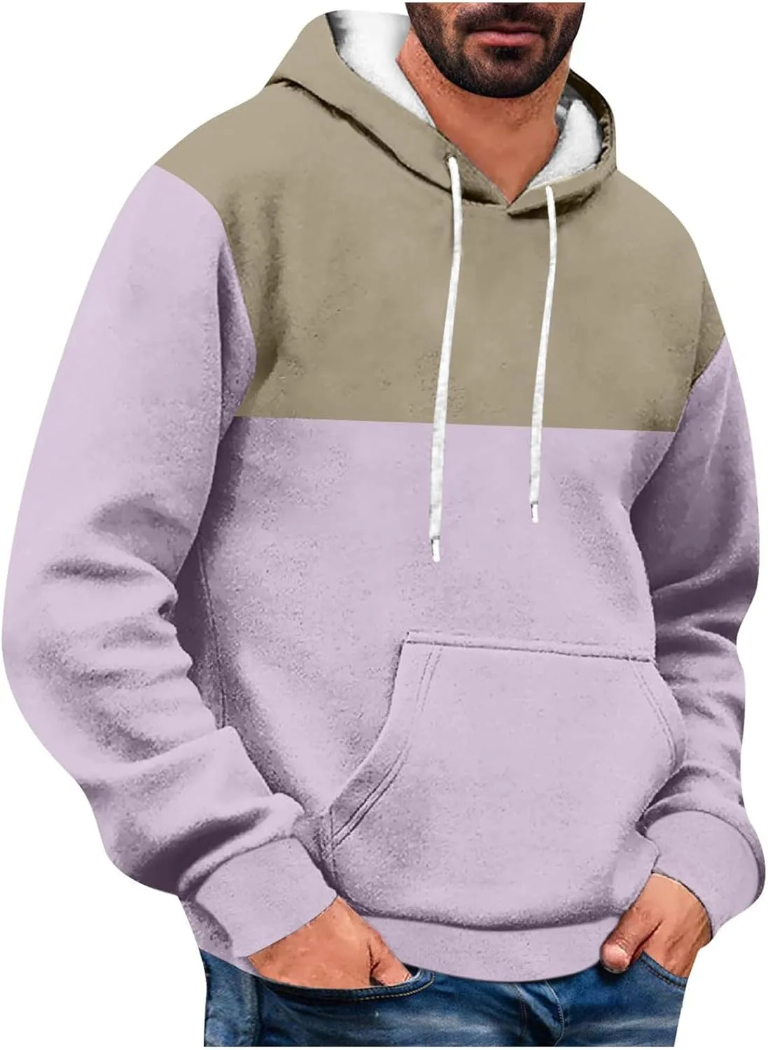 

Мужской худи Color Block с капюшоном и карманом