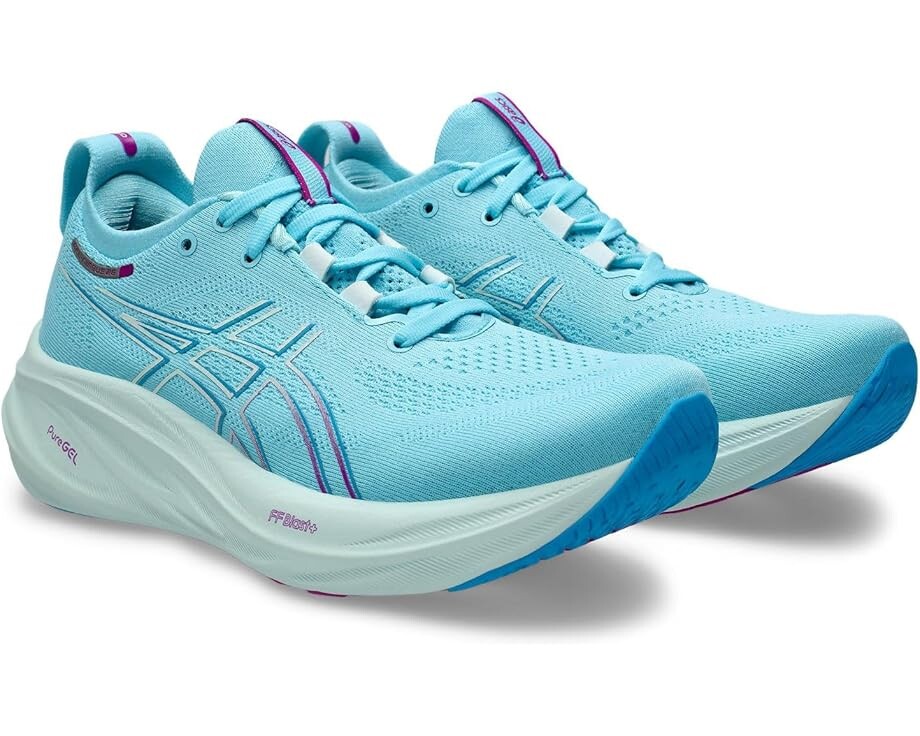 

Кроссовки ASICS GEL-Nimbus 26, цвет Bright Cyan/Bold Magenta