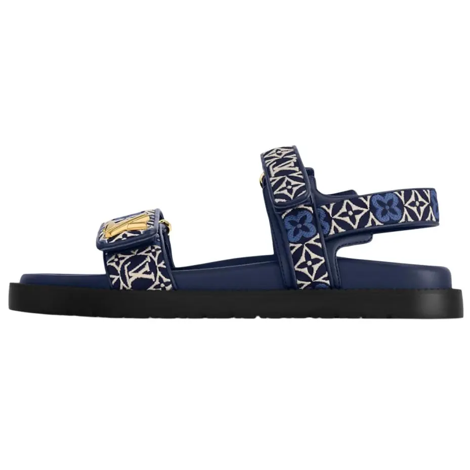 LOUIS VUITTON Сандалии пляжные женские Sunset Comfort, синие
