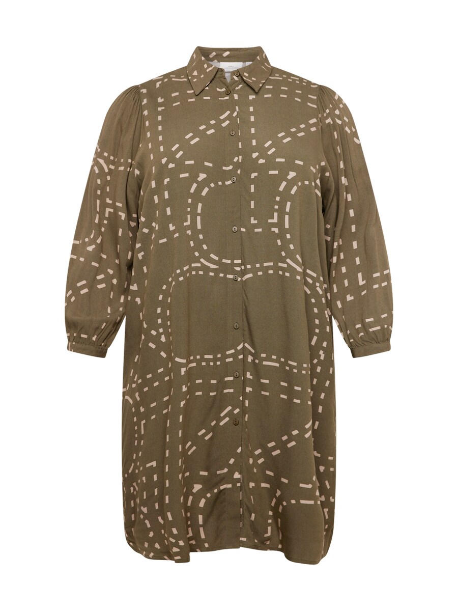 

Платье рубашка ONLY Carmakoma Shirt Dress PHOEBE, оливковый
