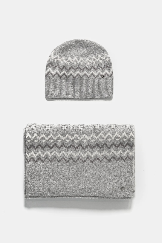 

Шапка и шарф с добавлением шерсти Guess, серый