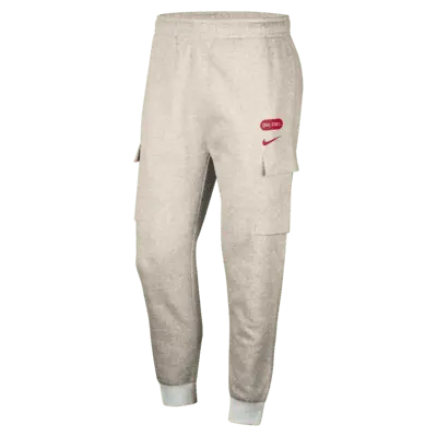 

Брюки Nike Ohio State Club, цвет Birch/Heather/Grey Fog/University Red