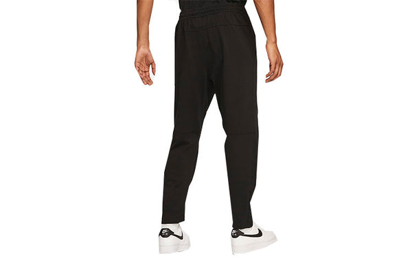 Брюки men's solid color logo training fleece bundle feet sports pants/trousers/joggers black Nike, мультиколор — фото 2