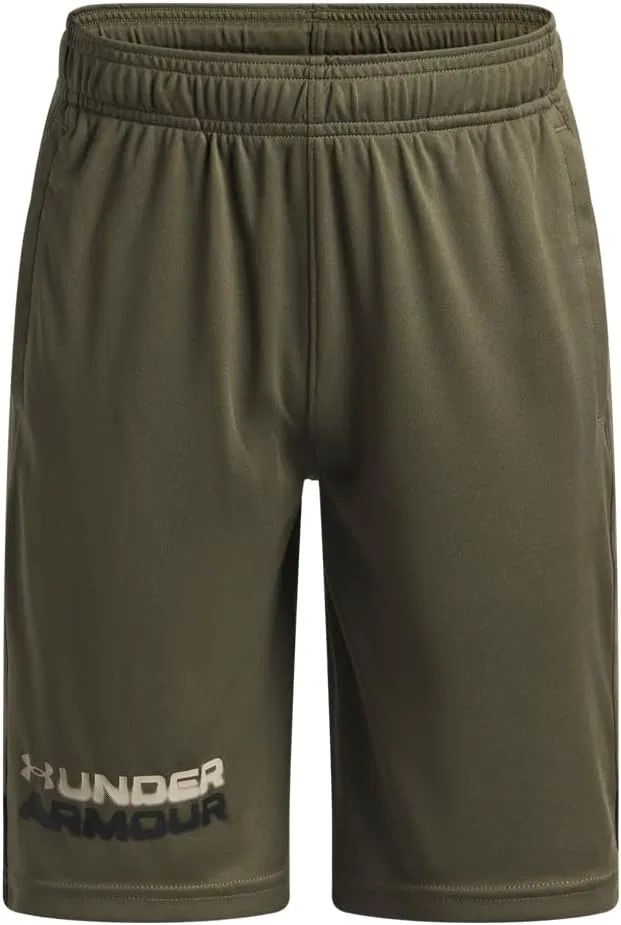 Детские шорты Under Armour с графическим принтом, (390) Marine Od Green/Khaki Base/Black