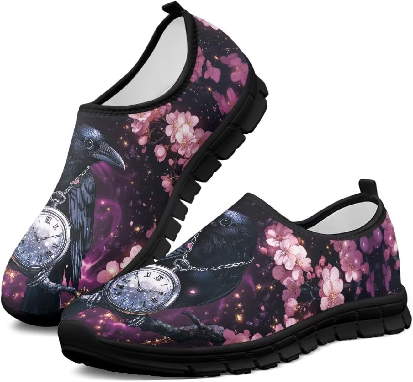 

Женские теннисные кроссовки Удобные противоскользящие спортивные для ходьбы, занятий в тренажерном зале, бега, повседневные модные кроссовки Chririnla, Aesthetic Cherry Blossom Crow