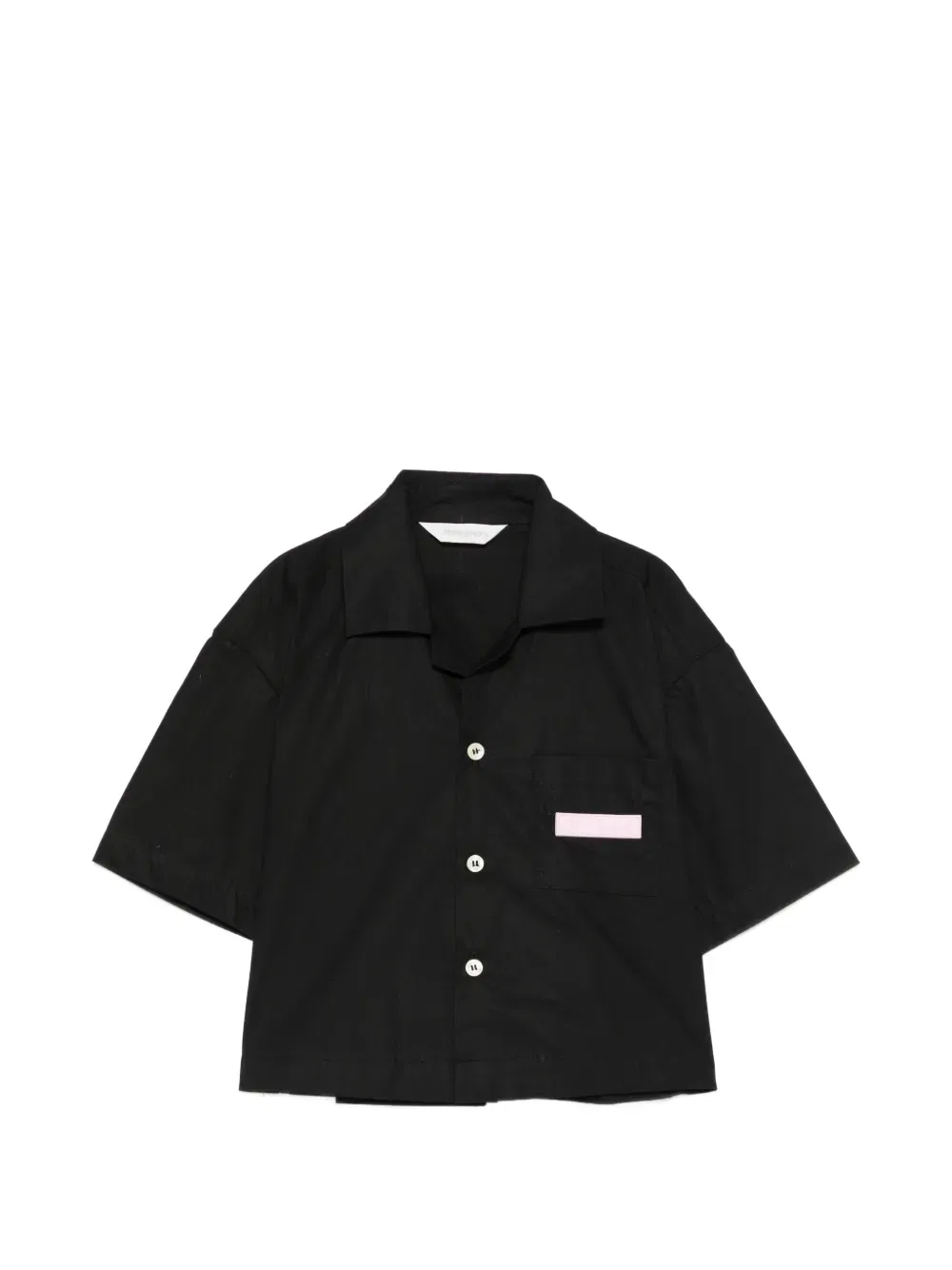 Укороченная рубашка Palm Angels Kids, черный