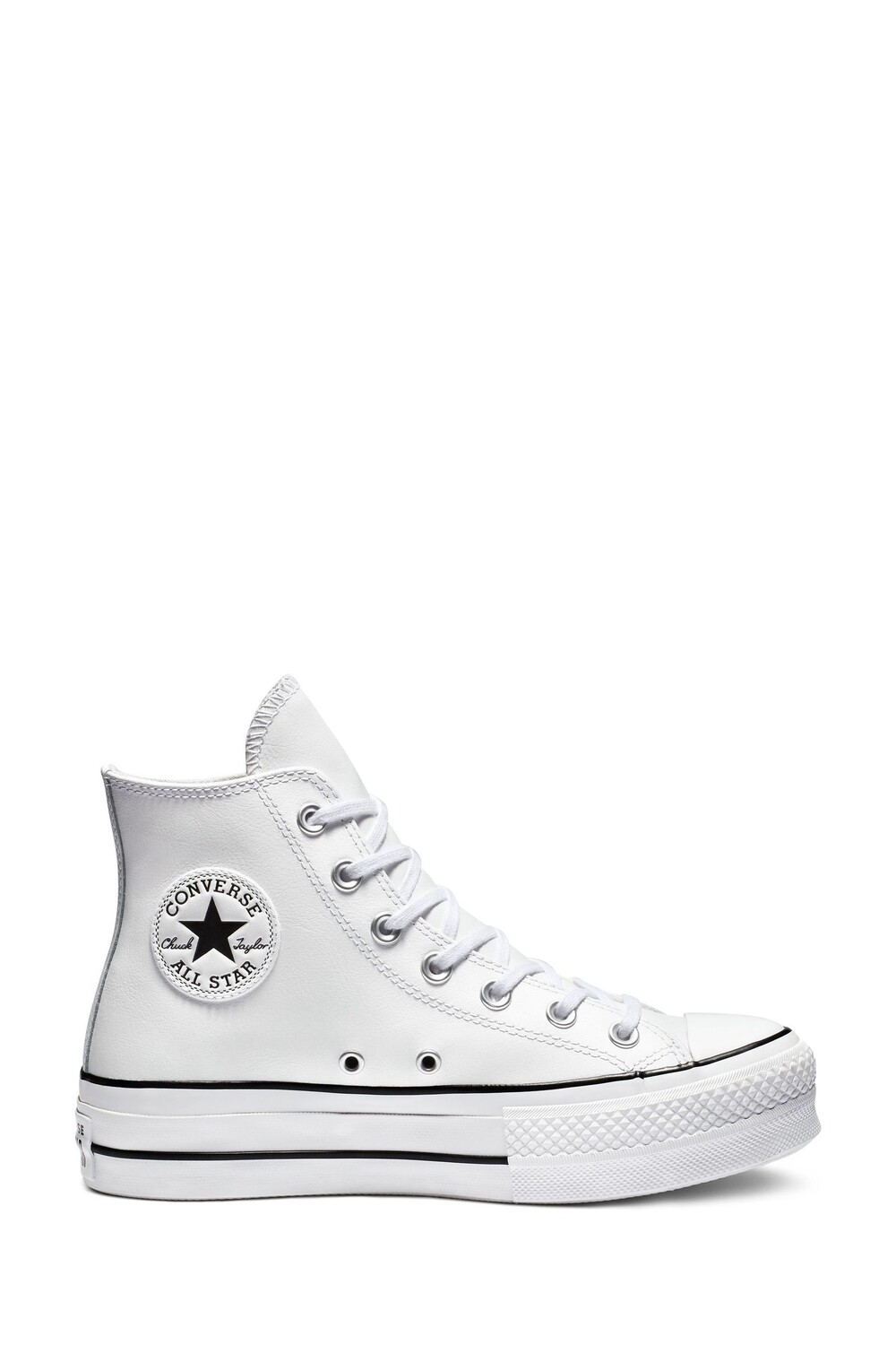 Высокие кожаные кроссовки Chuck Taylor на платформе Lift Converse, белый