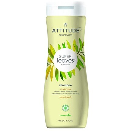 

ATTITUDE Super Leaves Shampoo Глубоко очищающий шампунь с листьями лимона и белым чаем 473 мл - Веганский шампунь