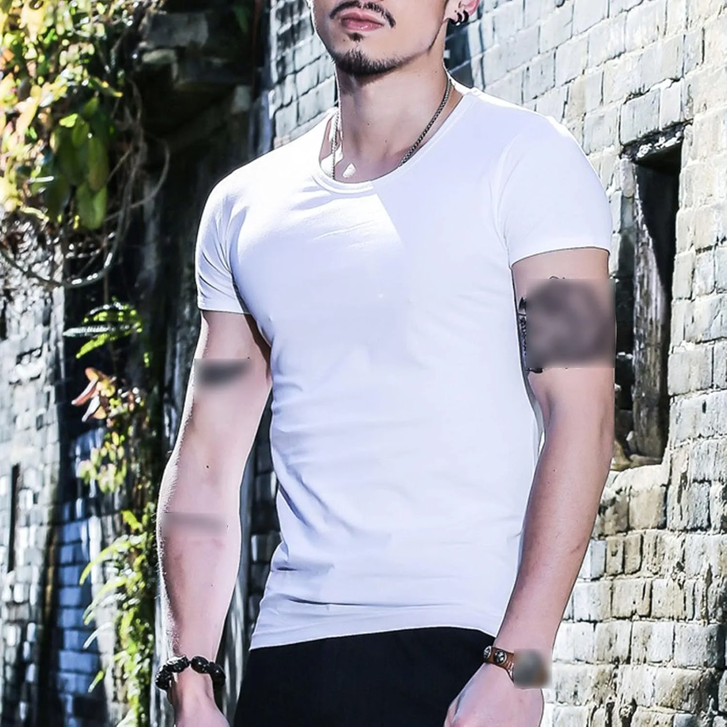 Простая футболка с низкой растяжимостью slim fit мягкая классическая легкая — фото 3