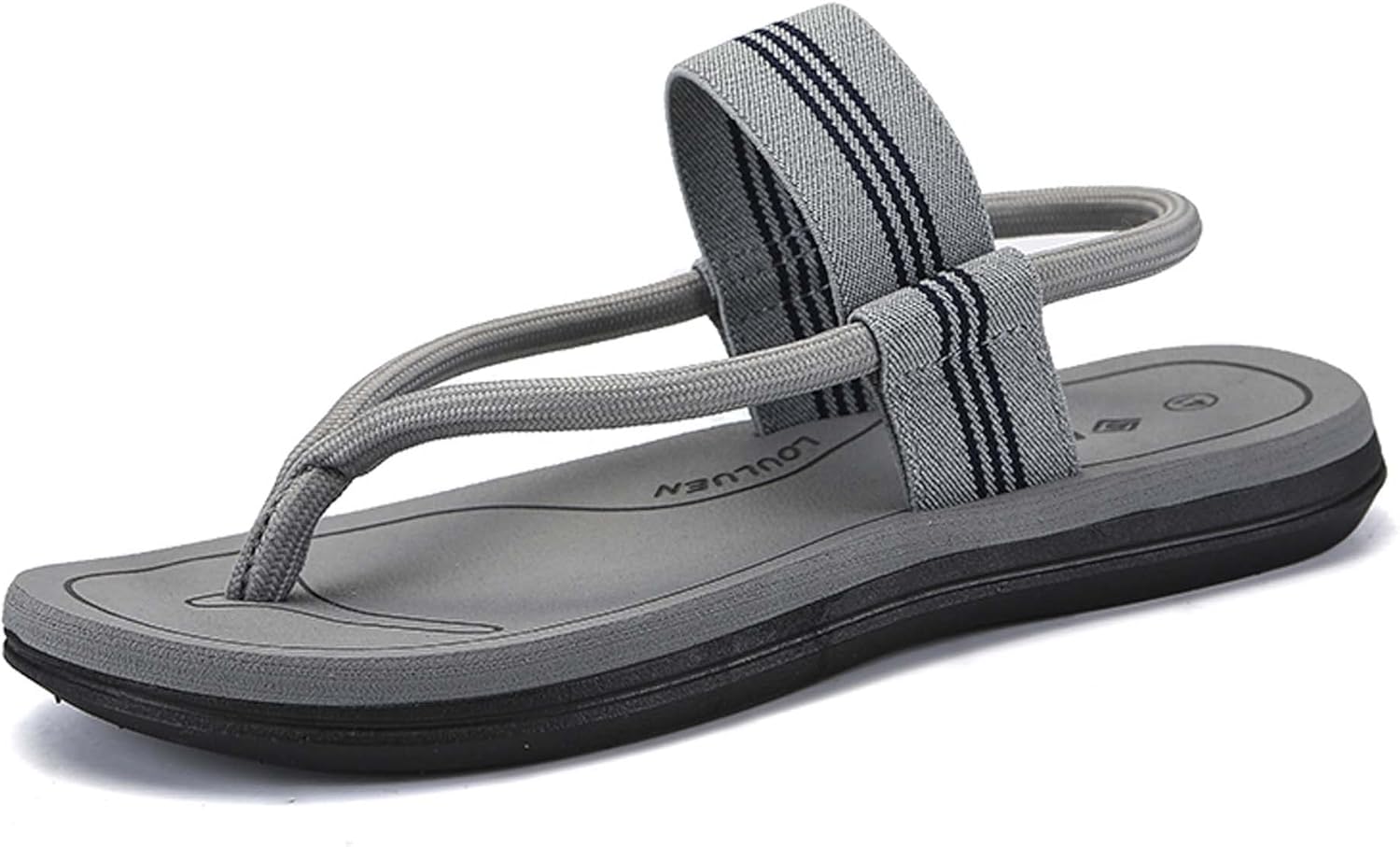 

Мужские летние сандалии тапочки для пляжа противоскользящие износостойкие повседневные модные мягкие удобные сухие дышащие Generic, серый
