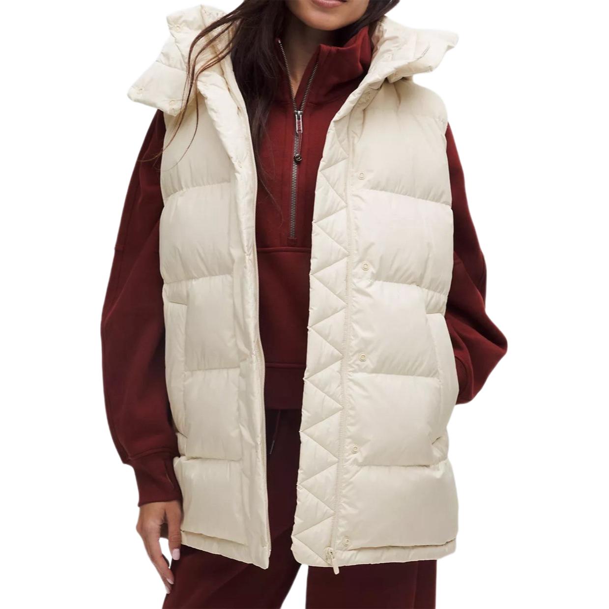 

Пуховая жилетка Wunder Puff Series для женщин Lululemon, светлый айвори белый/ltiv