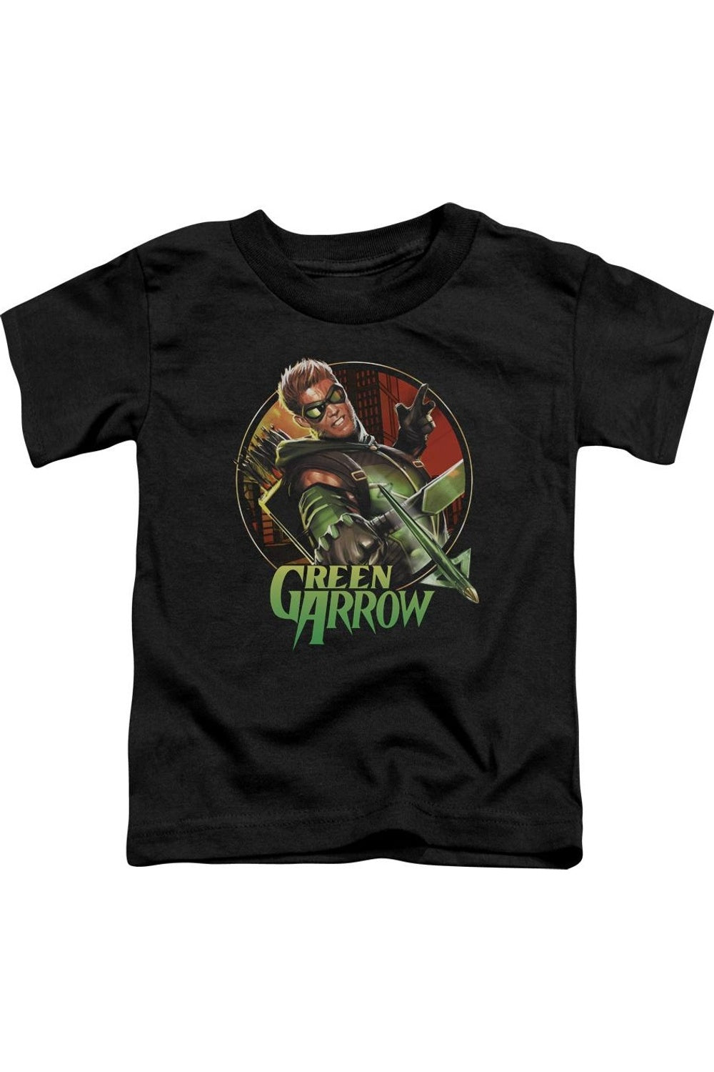 

Футболка с коротким рукавом для малышей Justice League of America Sunset Archer Gildan, черный