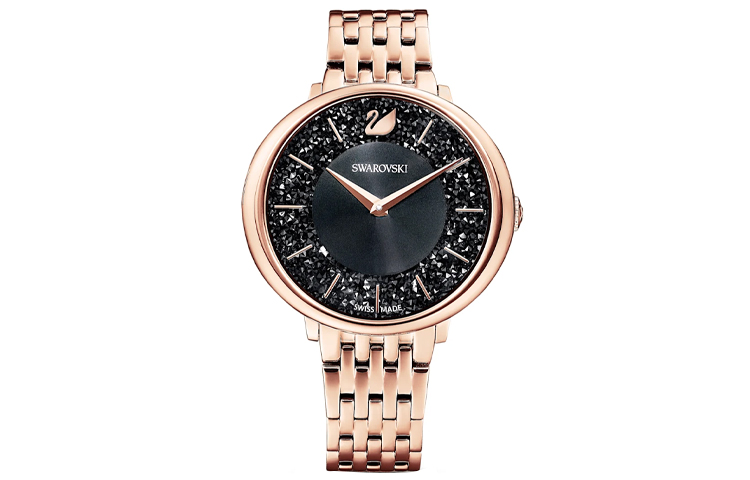 

Swarovski Часы UptownCrystalline Delight Collection Wrist Watch Quartz Movement Metal Strap Black Dial Women's Watch 5544587