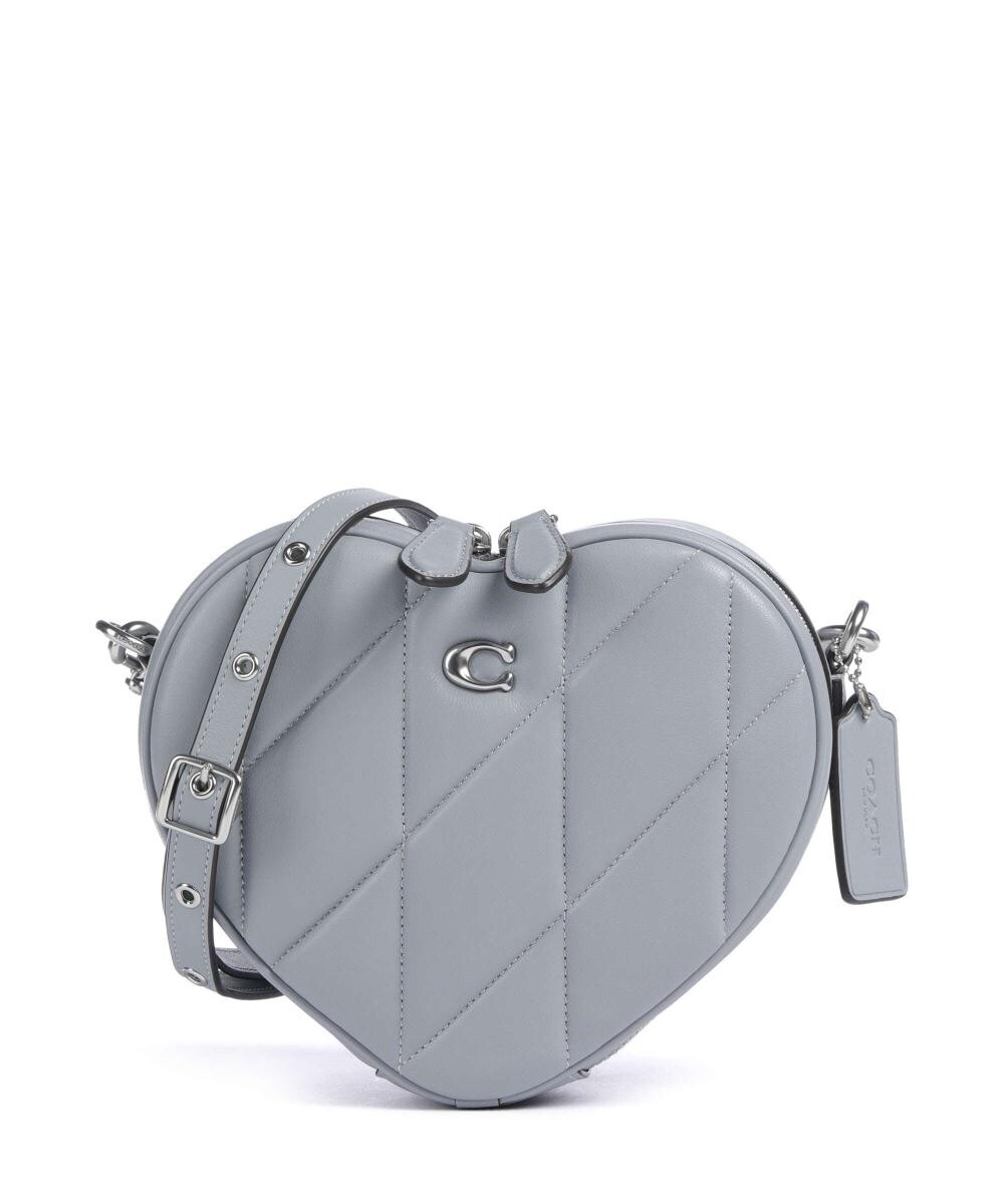 

Сумка через плечо heart из мелкозернистой кожи Coach, серый