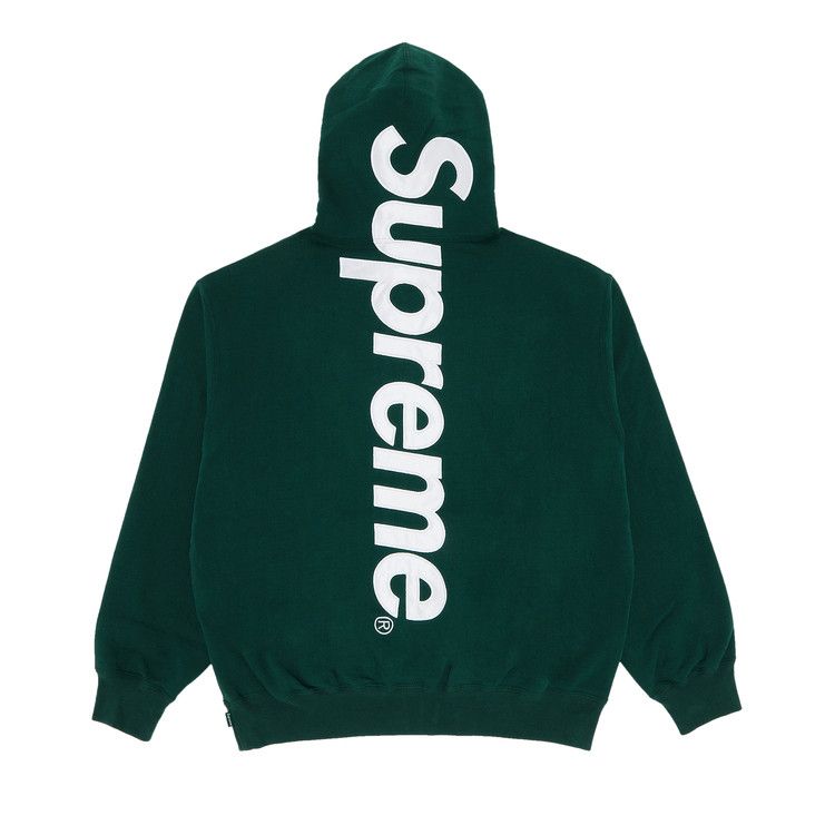 Толстовка Supreme Satin Appliqué Hooded Sweatshirt, Dark Green — фото 2