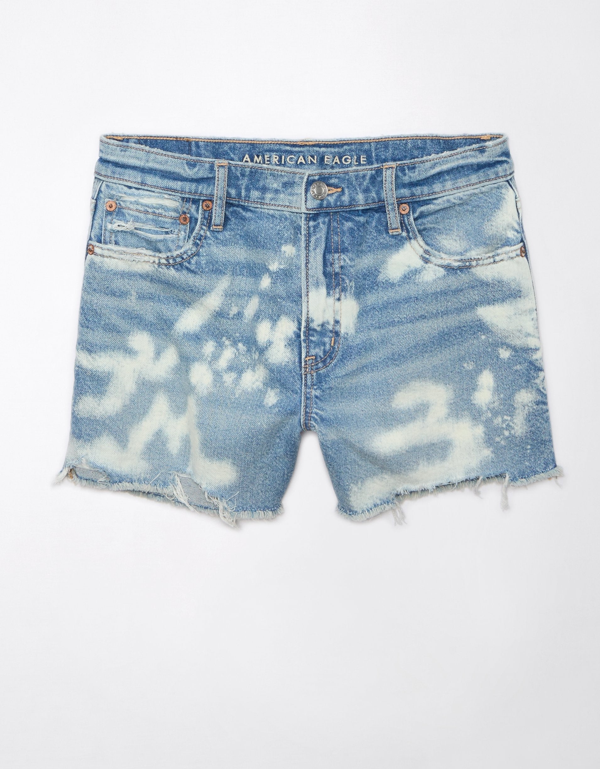 

Свободные джинсовые шорты AE Strigid с супер высокой талией American Eagle Outfitters, цвет indigo splatter