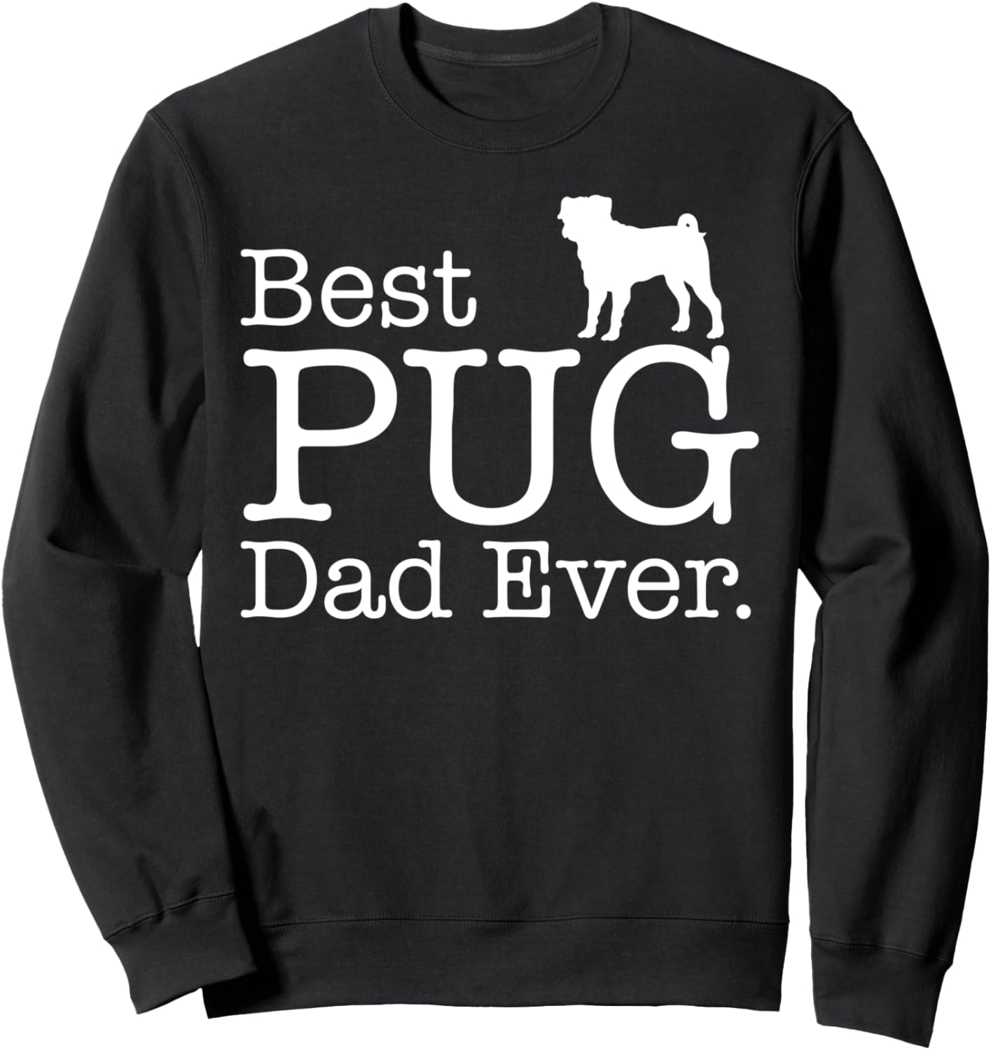 

Лучший папа мопса на свете! Подарки для любителей мопсов, подарки для владельцев мопсов для мужчин, толстовка Pug Daddy, черный