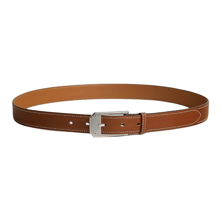 

HERMES Женский коричневый ремень из телячьей кожи шириной 2,6 см, Brown