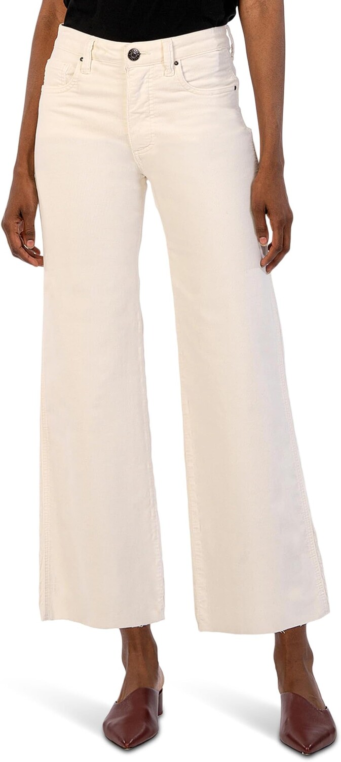 

Брюки Jean Corduroy High-Rise Fab Ab Wide Leg KUT from the Kloth, цвет Pearl