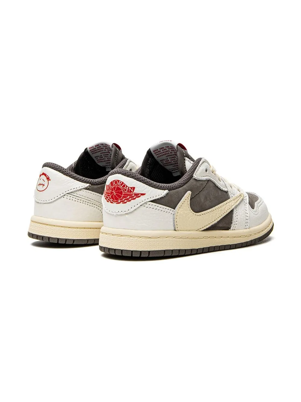 Кроссовки Jordan 1 Low из коллаборации с Travis Scott Jordan Kids, белый — фото 3